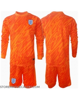 Inghilterra Portiere Maglia Gara Casa Repliche Europei 2024 Bambino Maniche Lunghe